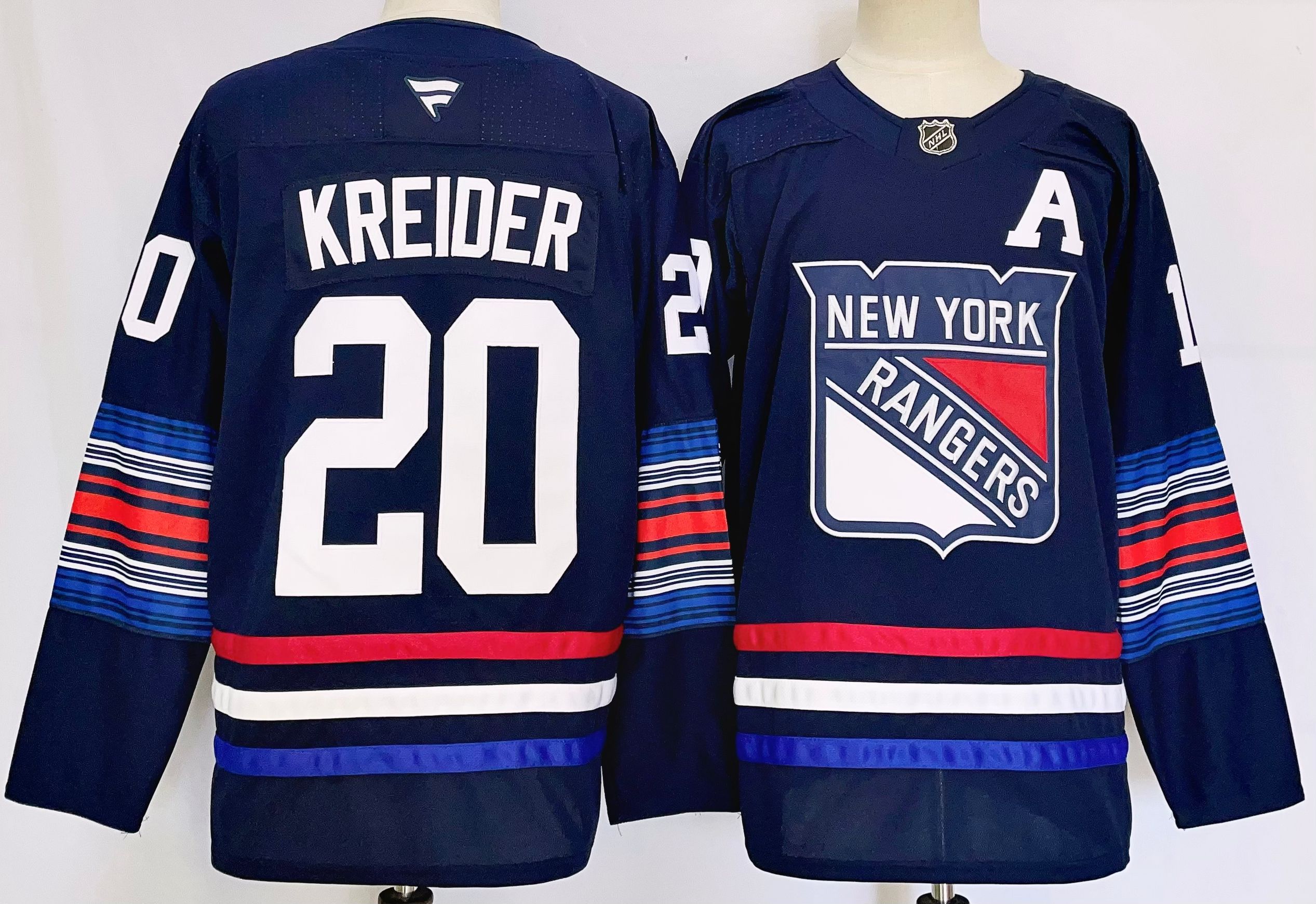 Men New York Rangers #20 Kreider Drak Blue 2025 Home Premier Player NHL Jersey